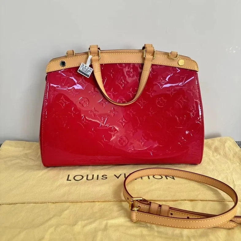 Louis Vuitton Brea Red Patent Leather Two Way Bag