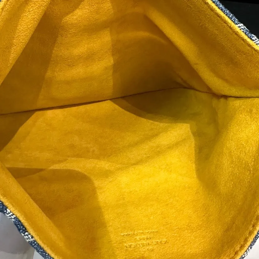 Louis Vuitton Denim Clutch Bag Blue