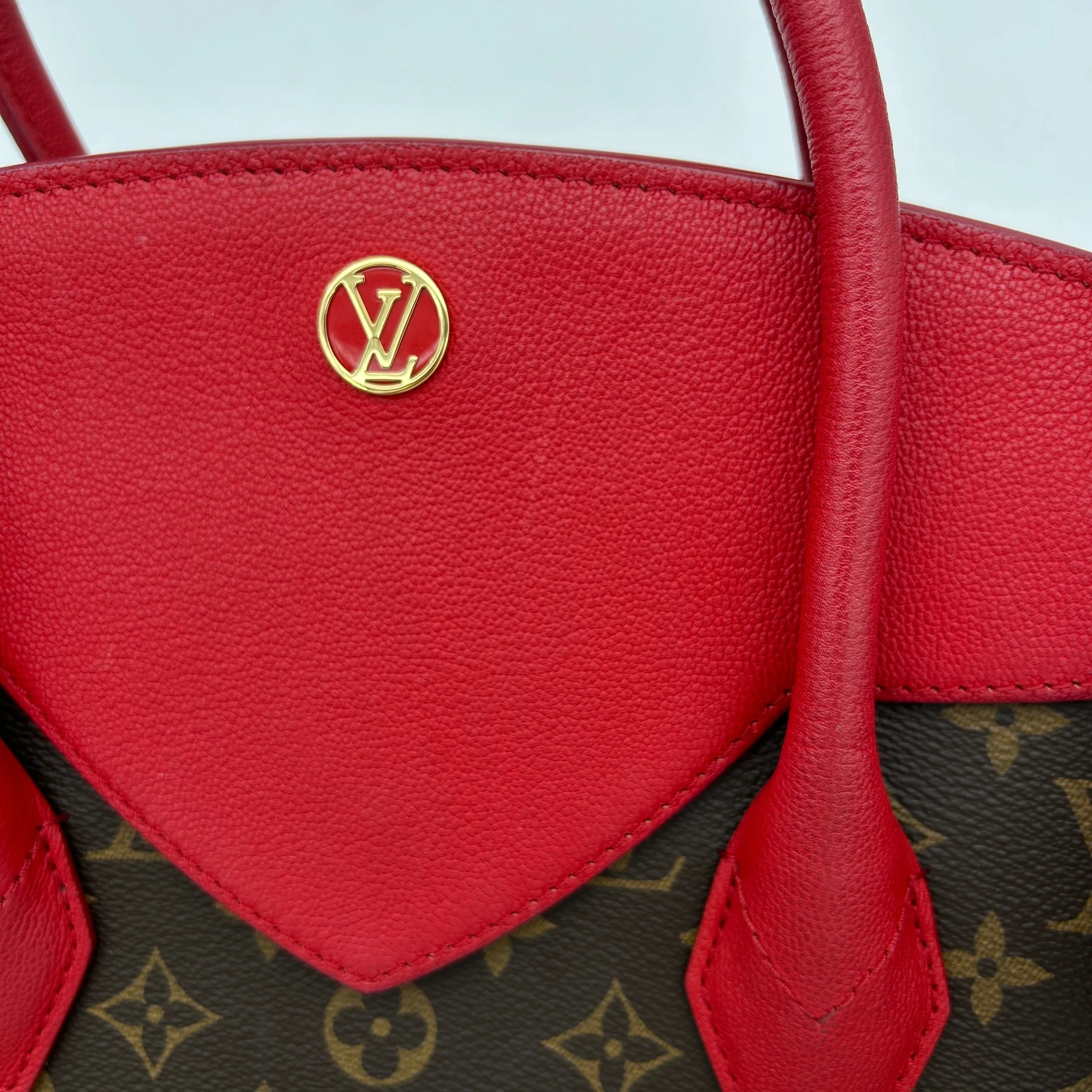 Louis Vuitton Florine Monogram Canvas Bag Brown Red Medium