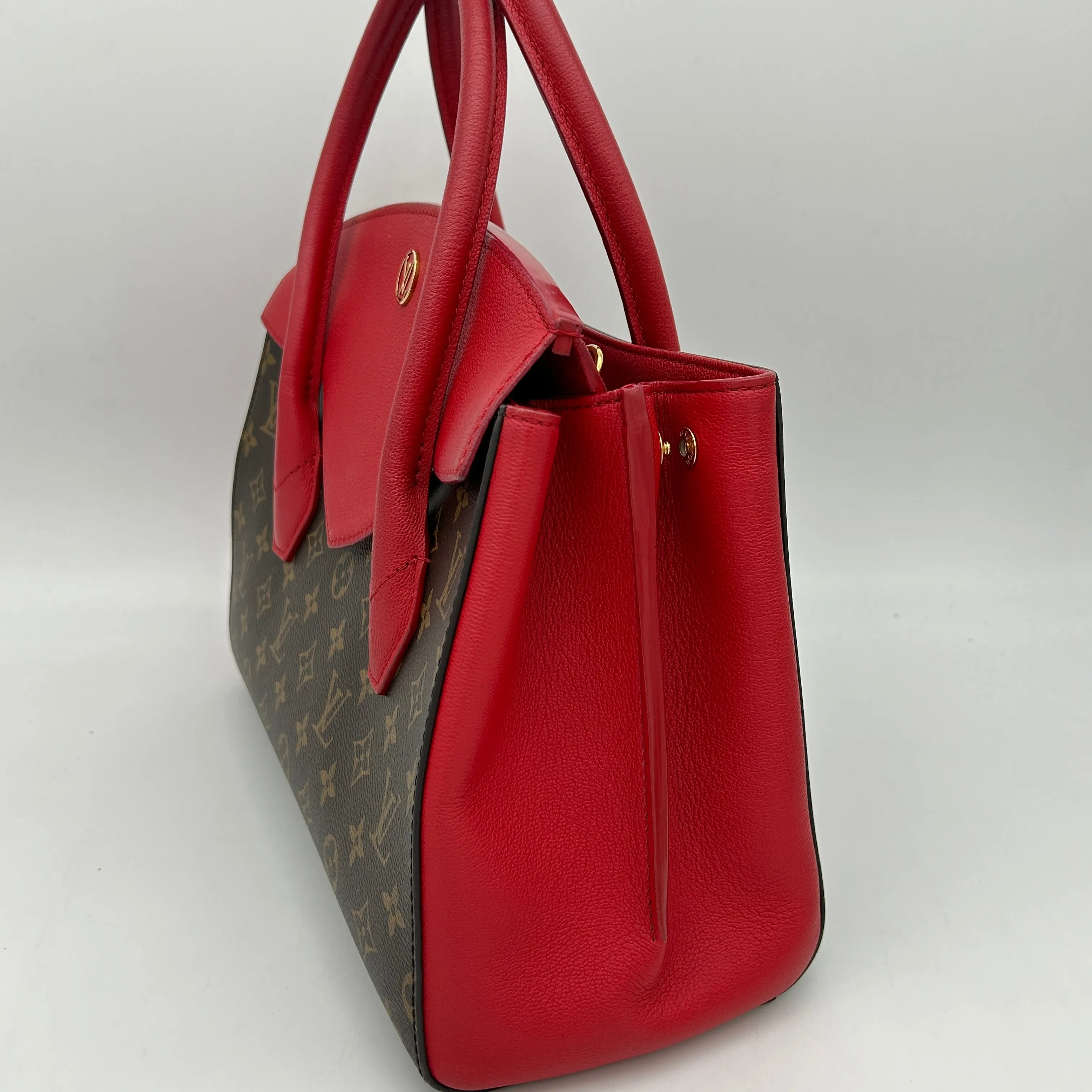 Louis Vuitton Florine Monogram Canvas Bag Brown Red Medium