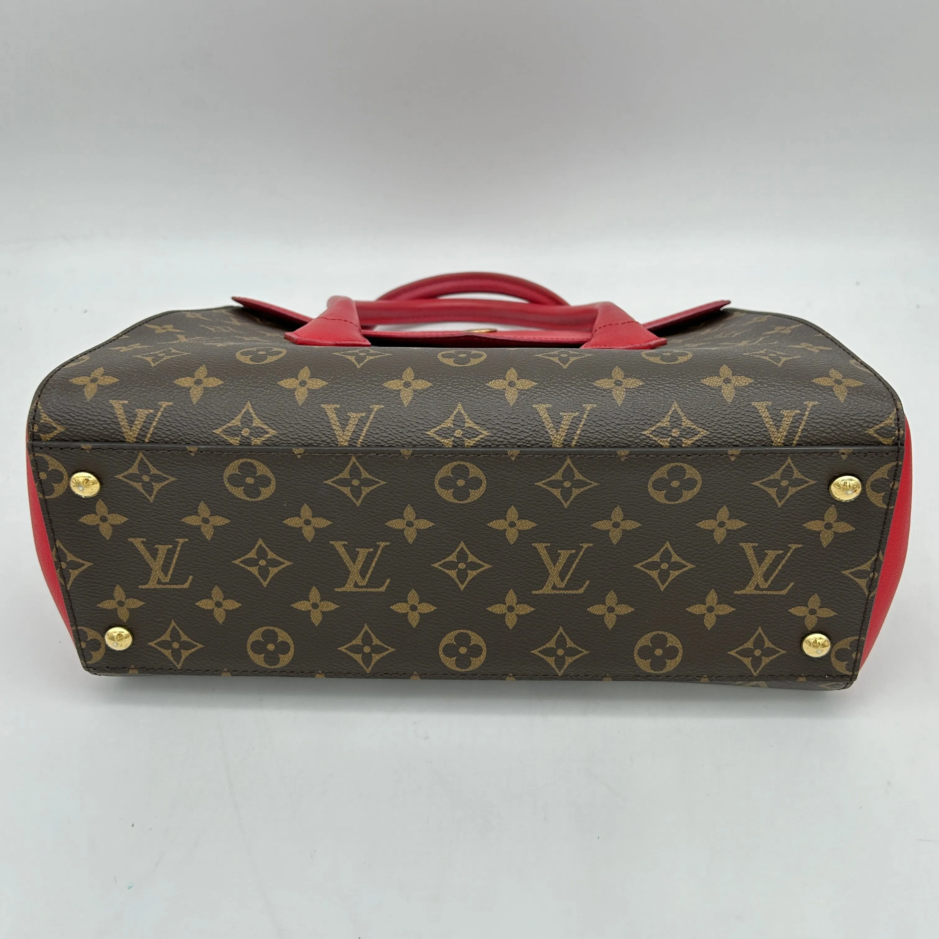 Louis Vuitton Florine Monogram Canvas Bag Brown Red Medium