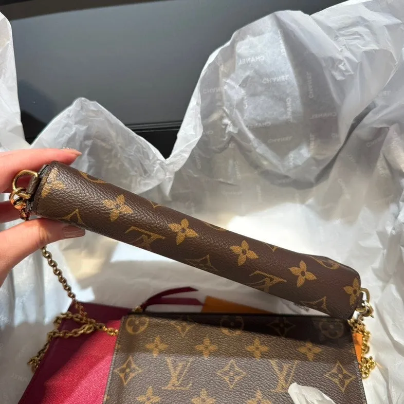 Louis Vuitton Monogram Brown Wallet On Chain Bag Medium