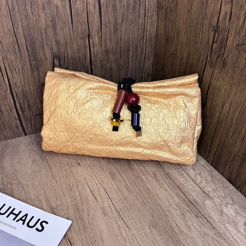Louis Vuitton Yellow Print Limited High-Thin Handbag