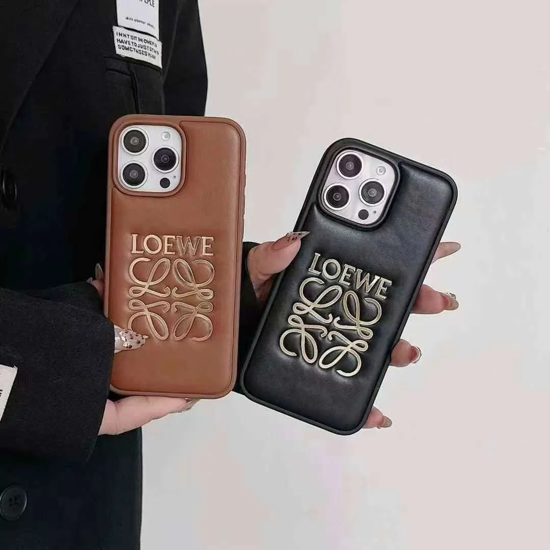 Luxury Branded Fluff Leather iPhone Case