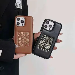 Luxury Branded Fluff Leather iPhone Case