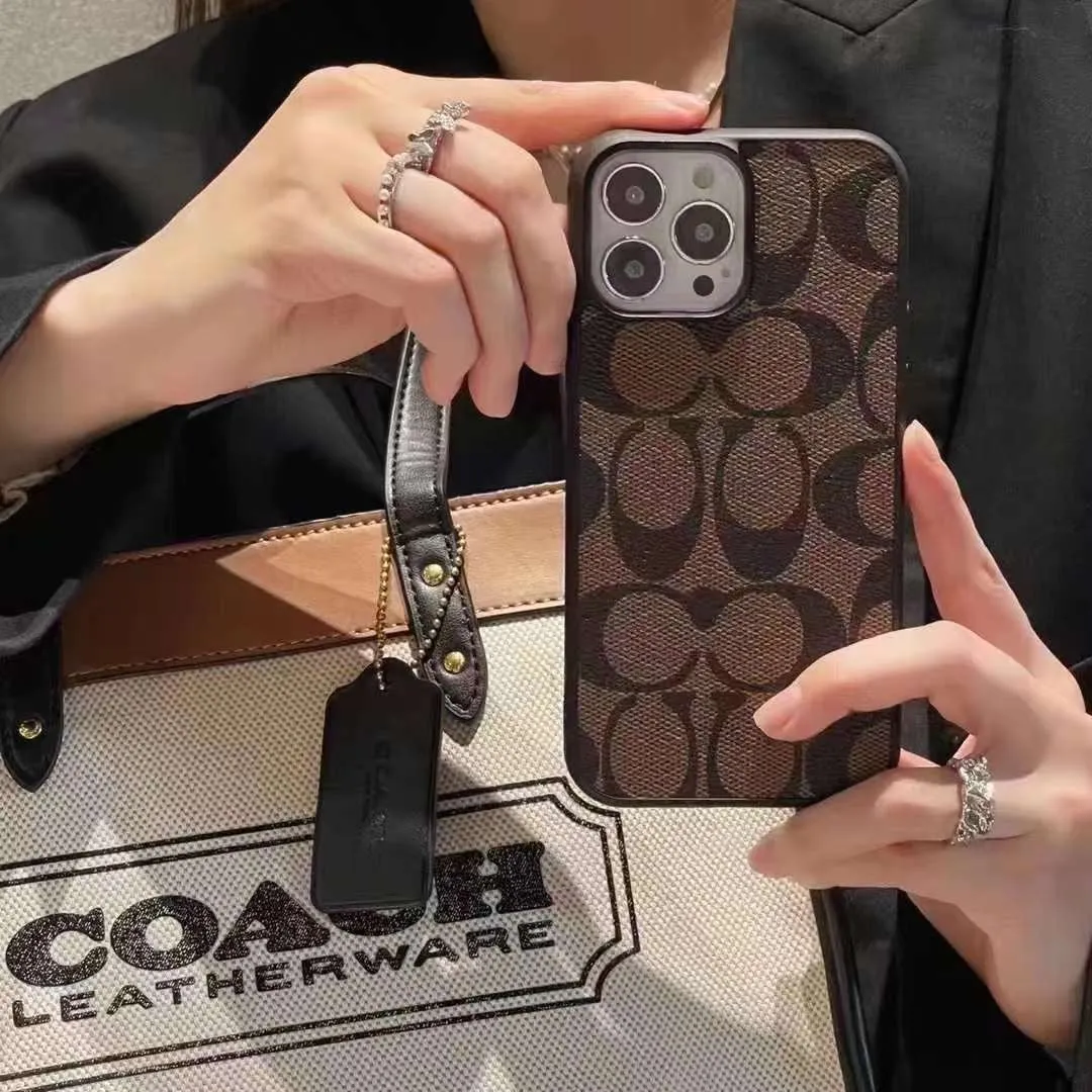 Luxury Branded Leather Case for iPhone
