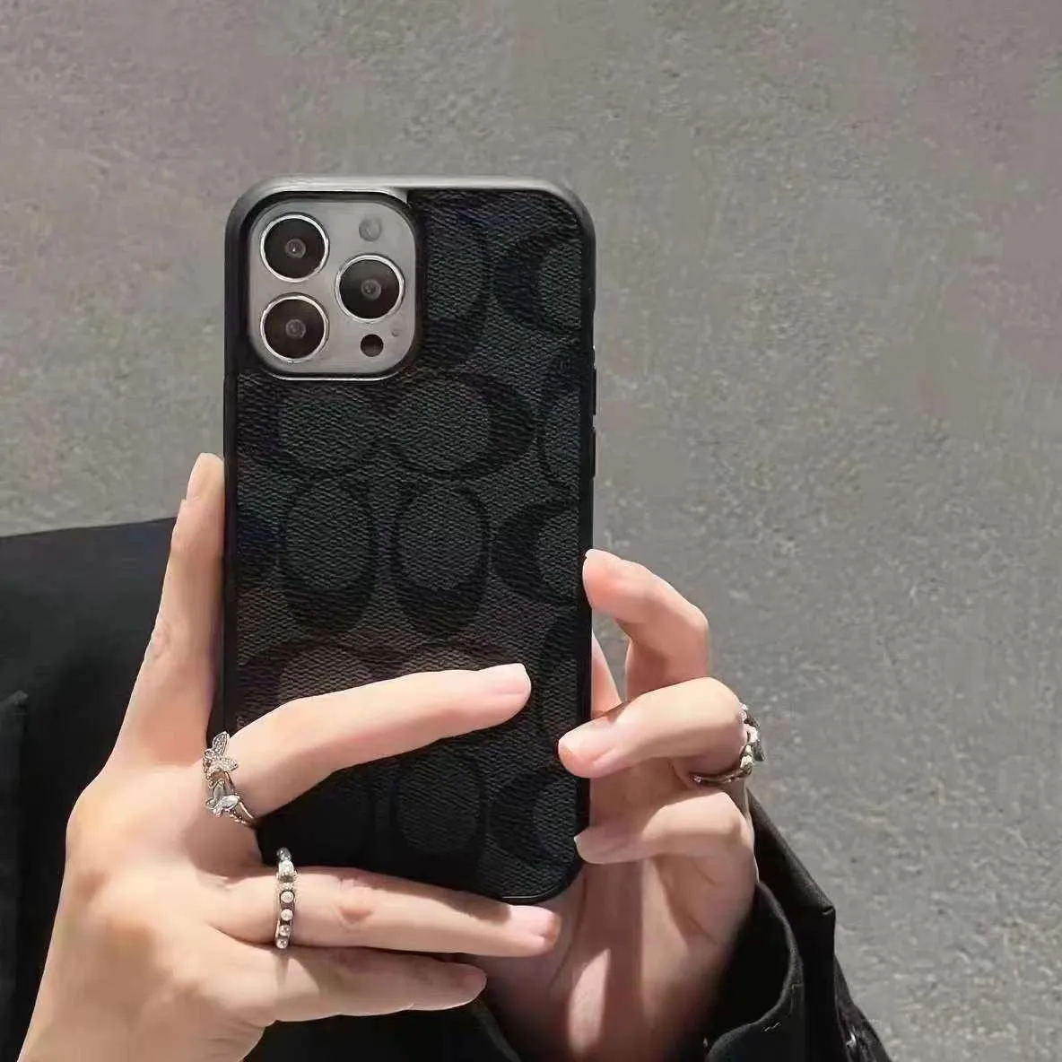 Luxury Branded Leather Case for iPhone