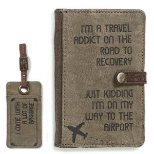 Mona B - Multicolored Leather Unisex Passport Holder and Luggage Tag (VAR 2)