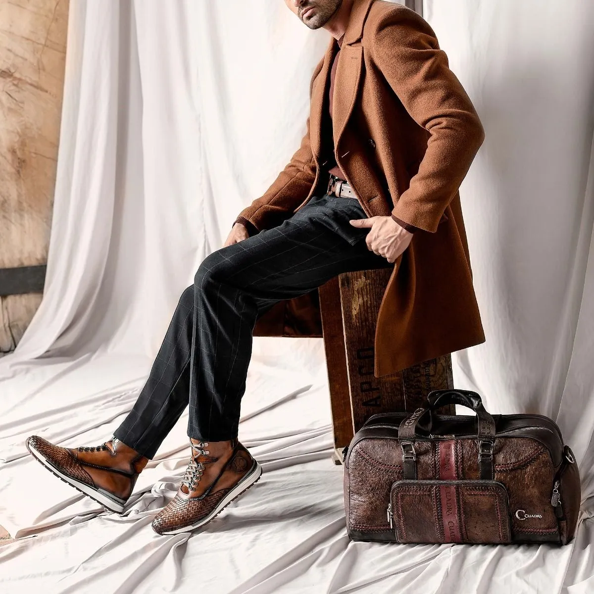 N44TETV - Cuadra almond casual fashion cowhide leather moc toe for men.
