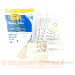 NuTone Central Vacuum Generic Micro Filtration Bags by EnviroCare, 3 Pack #505
