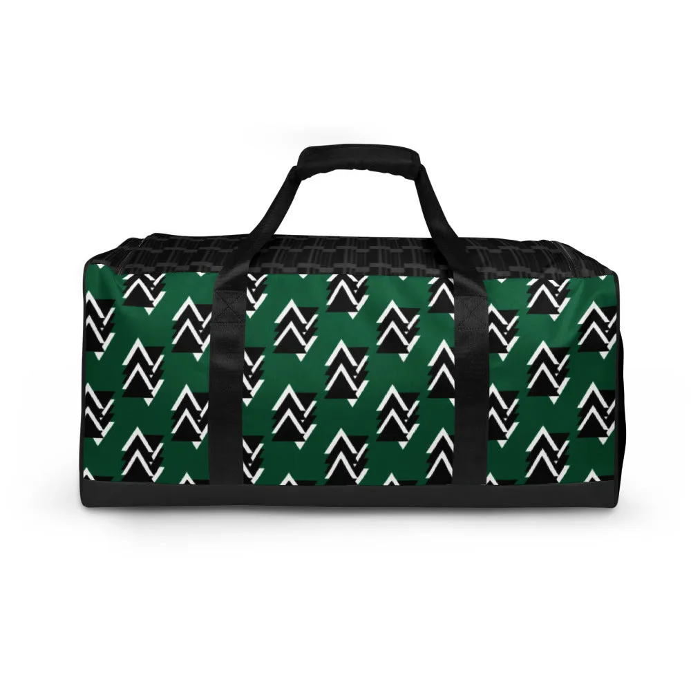 Origen Destination |On-Arrival Point of Origen Symbol-inspired Green Duffle bag