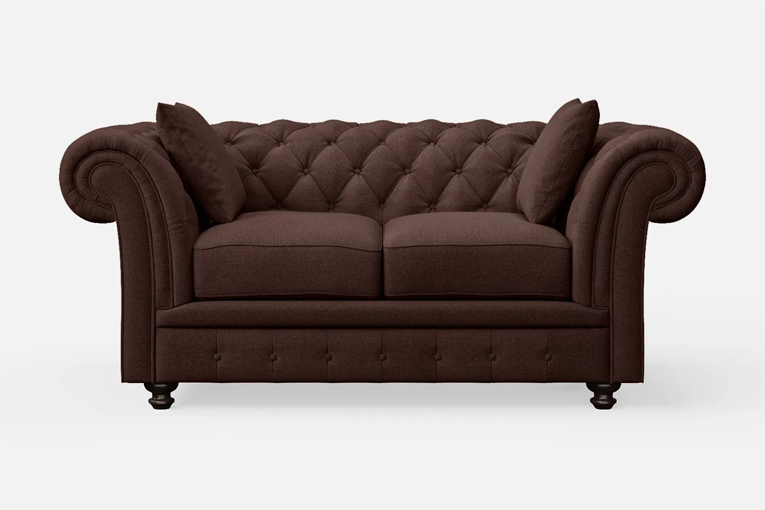 Pesaro 2 Seater Sofa Coffee Brown Linen Fabric