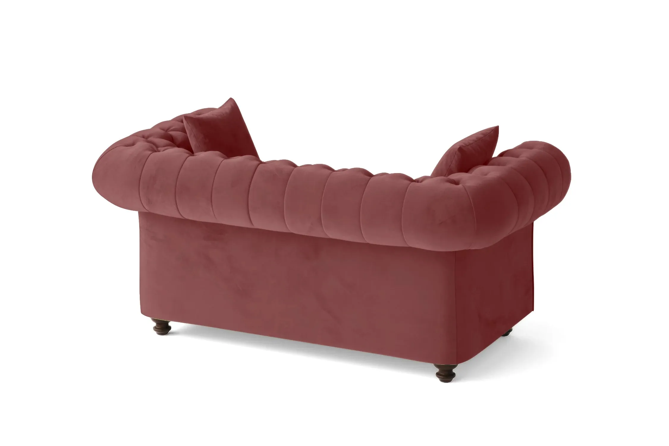 Pesaro 2 Seater Sofa Pink Velvet