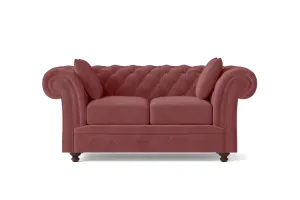 Pesaro 2 Seater Sofa Pink Velvet