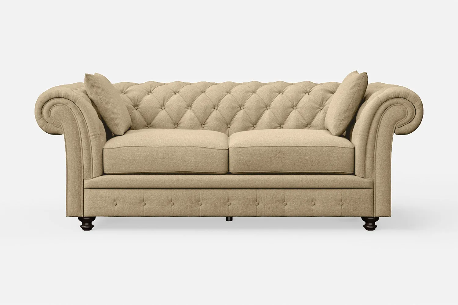 Pesaro 3 Seater Sofa Beige Linen Fabric