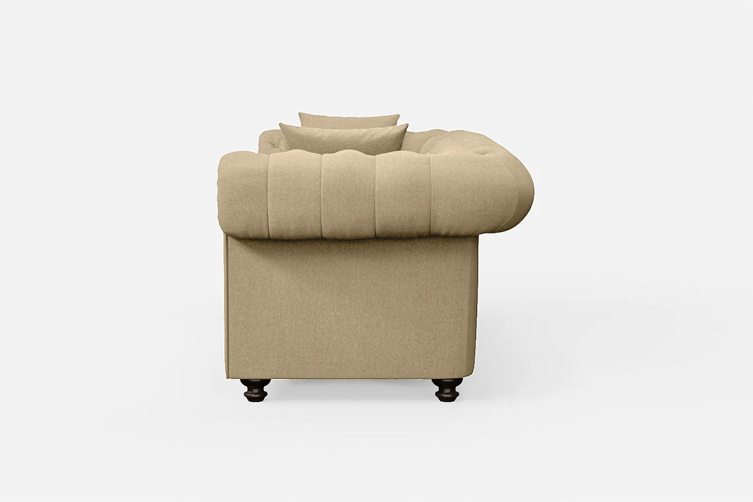 Pesaro 3 Seater Sofa Beige Linen Fabric