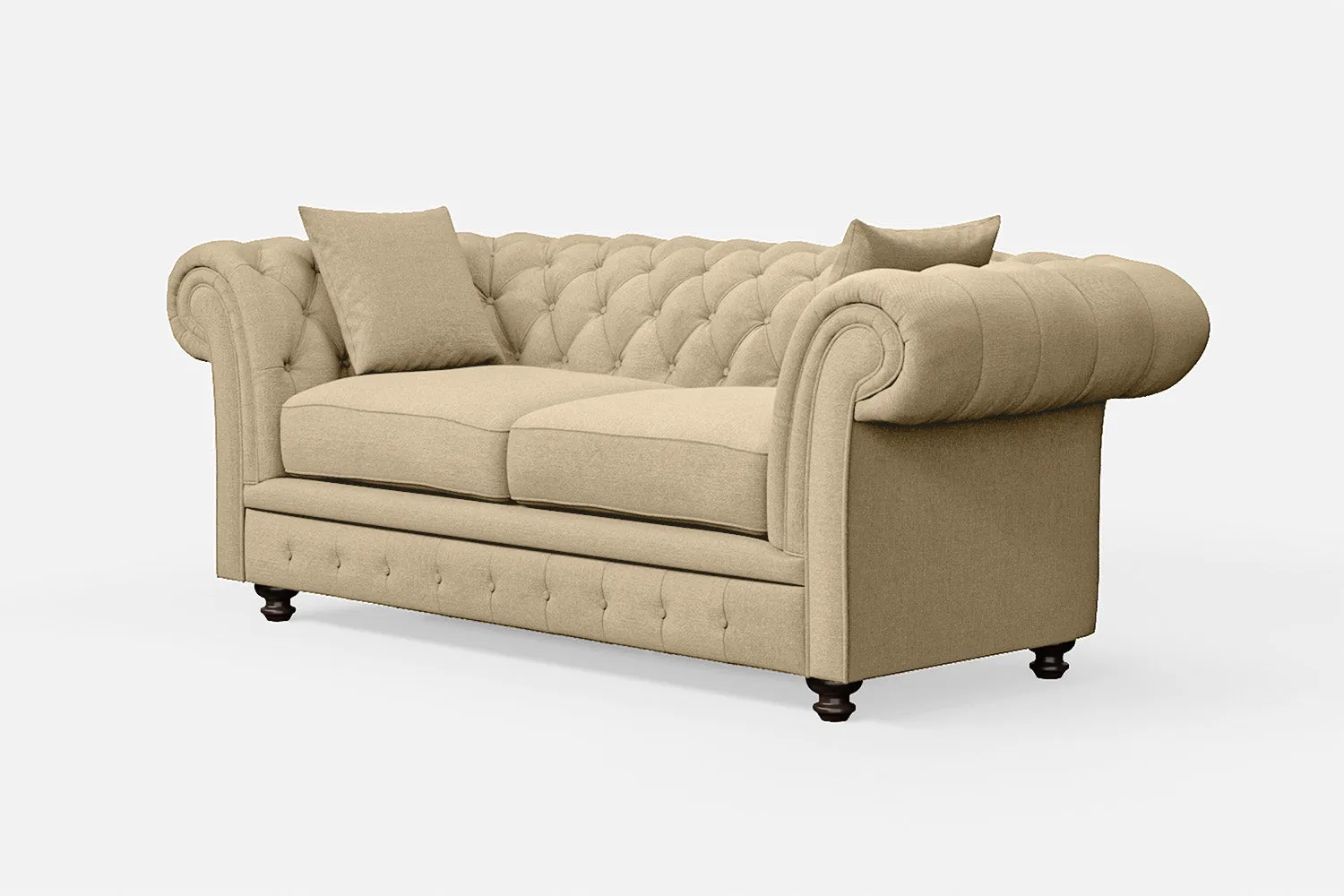 Pesaro 3 Seater Sofa Beige Linen Fabric