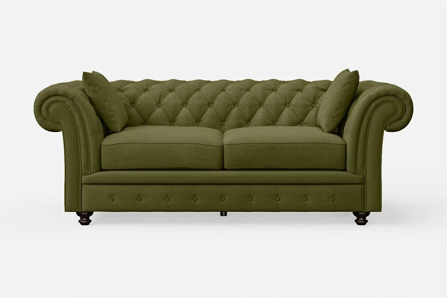 Pesaro 3 Seater Sofa Olive Linen Fabric