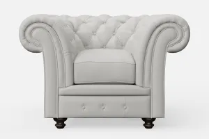Pesaro Armchair White Leather