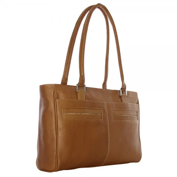 Piel Leather Ladies Laptop Tote With Pockets