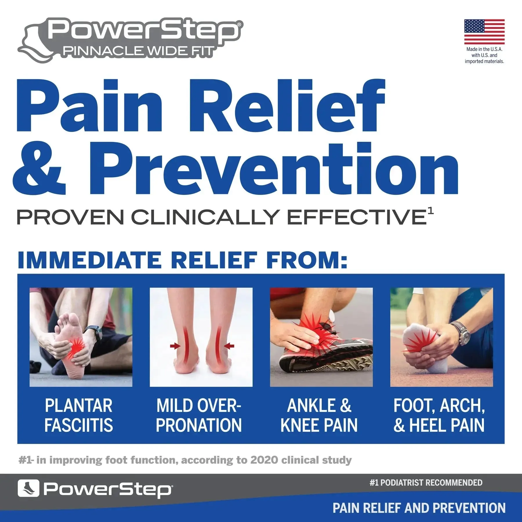 PowerStep Pinnacle Wide Fit Insoles – Maximum Comfort for Wider Feet