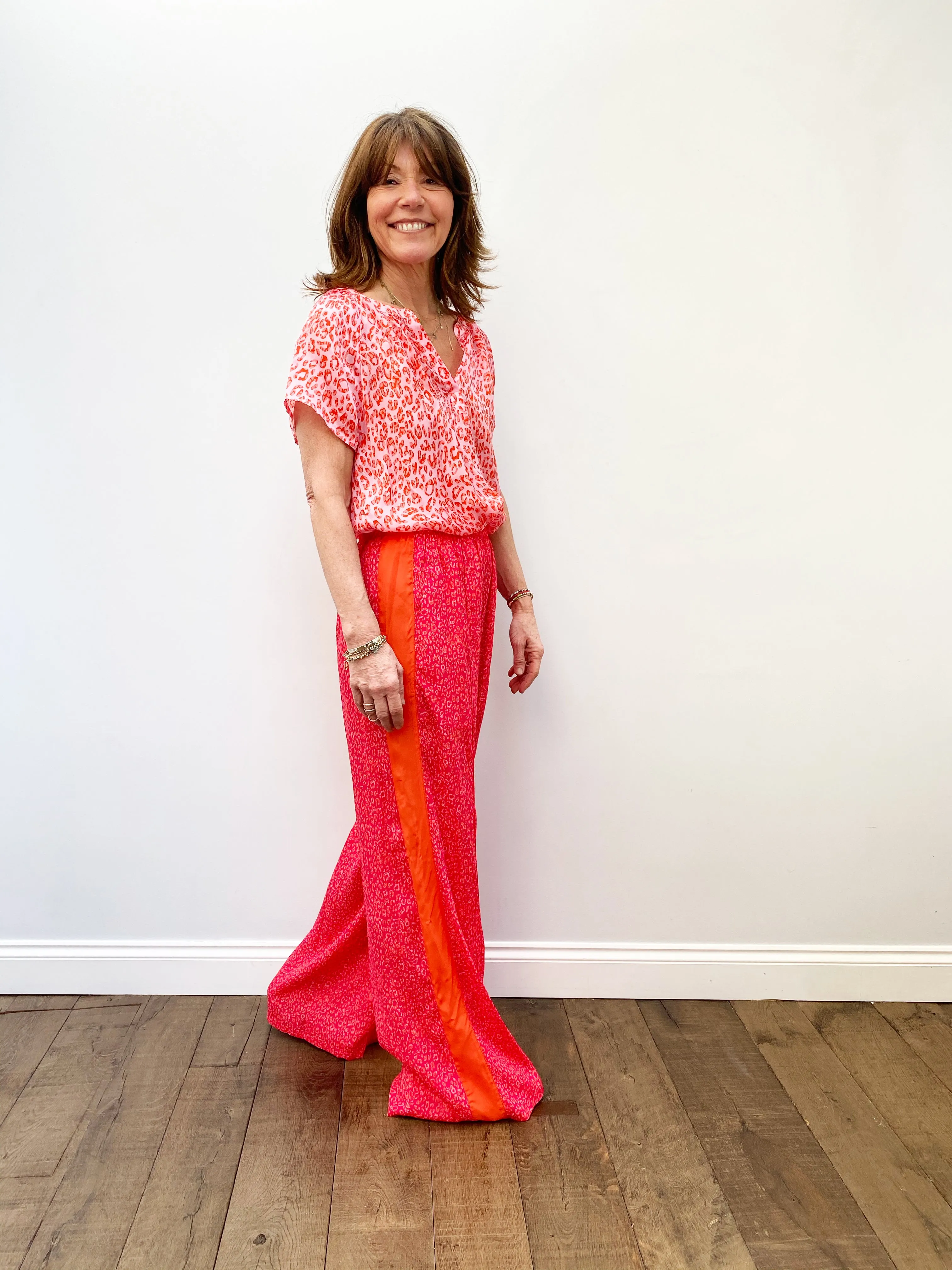 PPL Kylie Trousers in Leo Leo 04 with Orange Stripe
