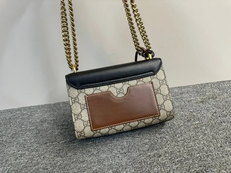 Preloved Gucci Padlock Bag Beige Leather Shoulder Bag