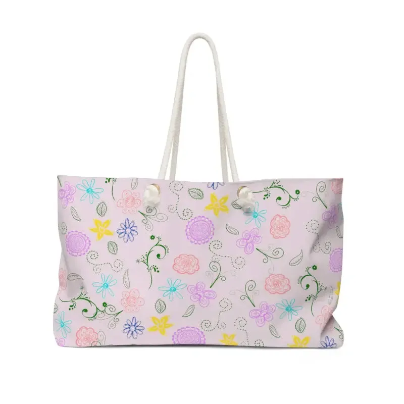 Radiant Pink Oversized Polyester Weekender