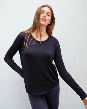 R&B Hudson LS top in navy,black