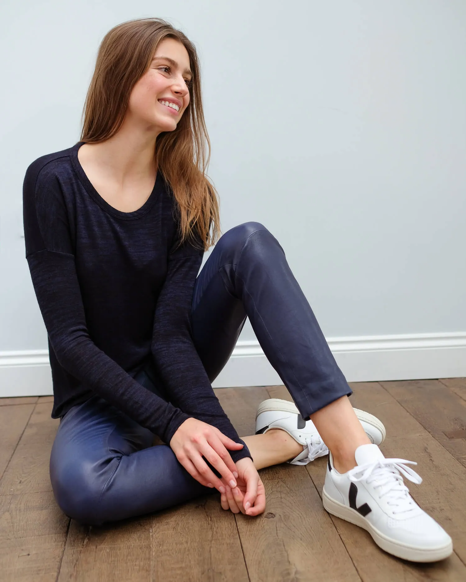 R&B Hudson LS top in navy,black