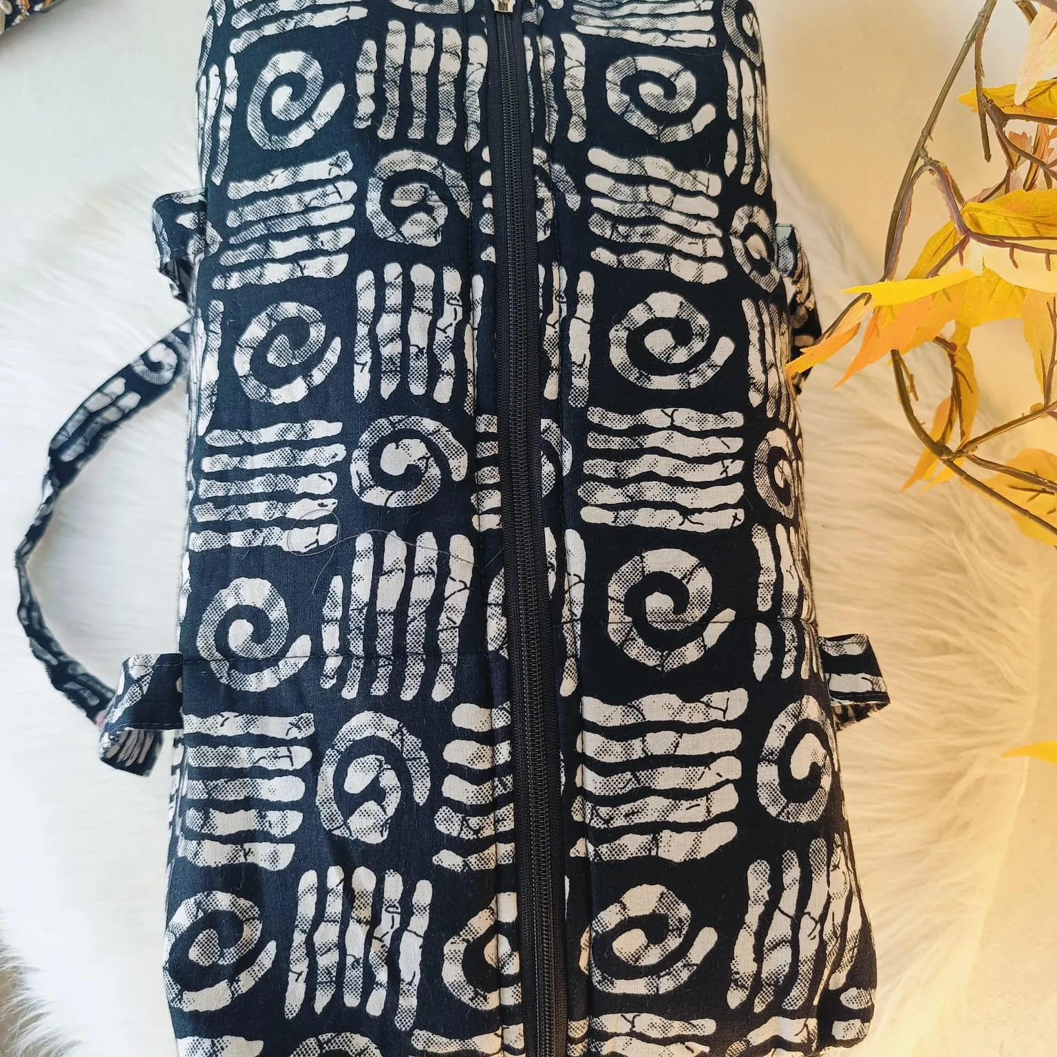 Rectangle Travel Bag  Black Colour Fish Design.