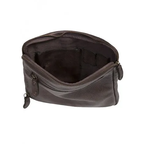 Scully Leather Goat Washed Shoulder Tote Chocolate