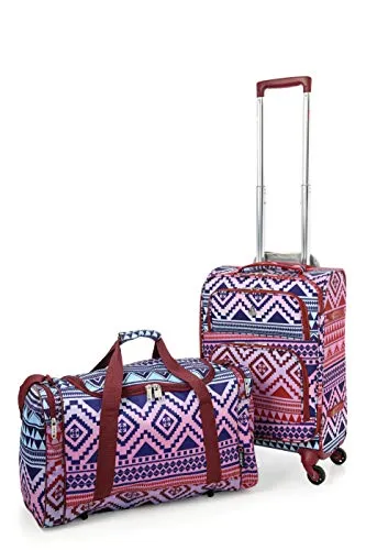 Set of 2 Overnight Duffle Bags for Women - Airline Approved Small Carry On Bag Lightweight Hand Luggage Cabin on Flight & Holdalls