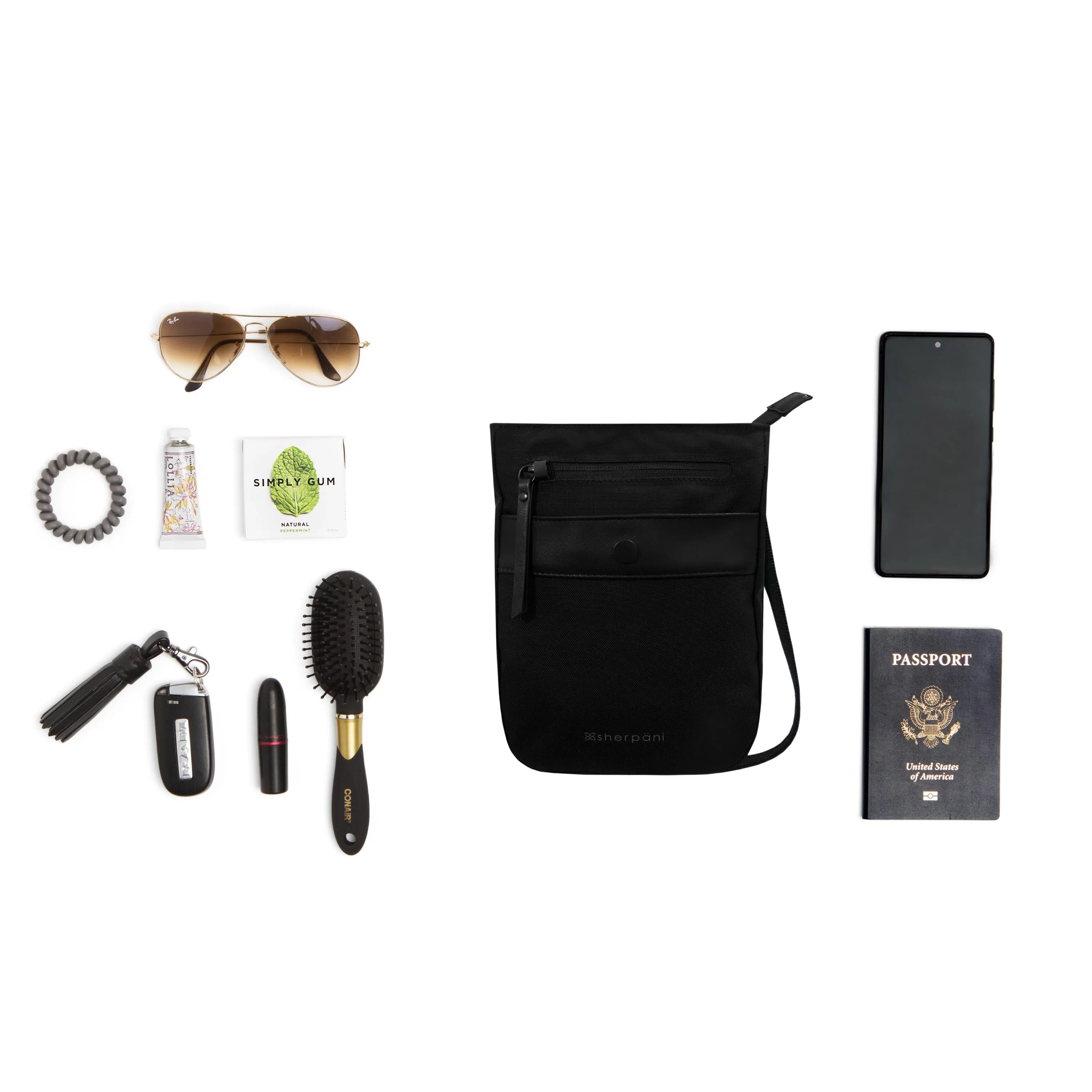 Sherpani Prima AT Travel Crossbody carbon