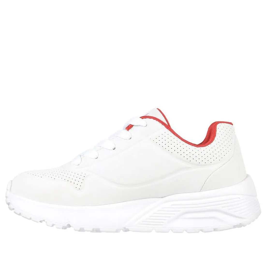 Skechers Kids Youths Uno Lite Spread The Joy White Pink Red