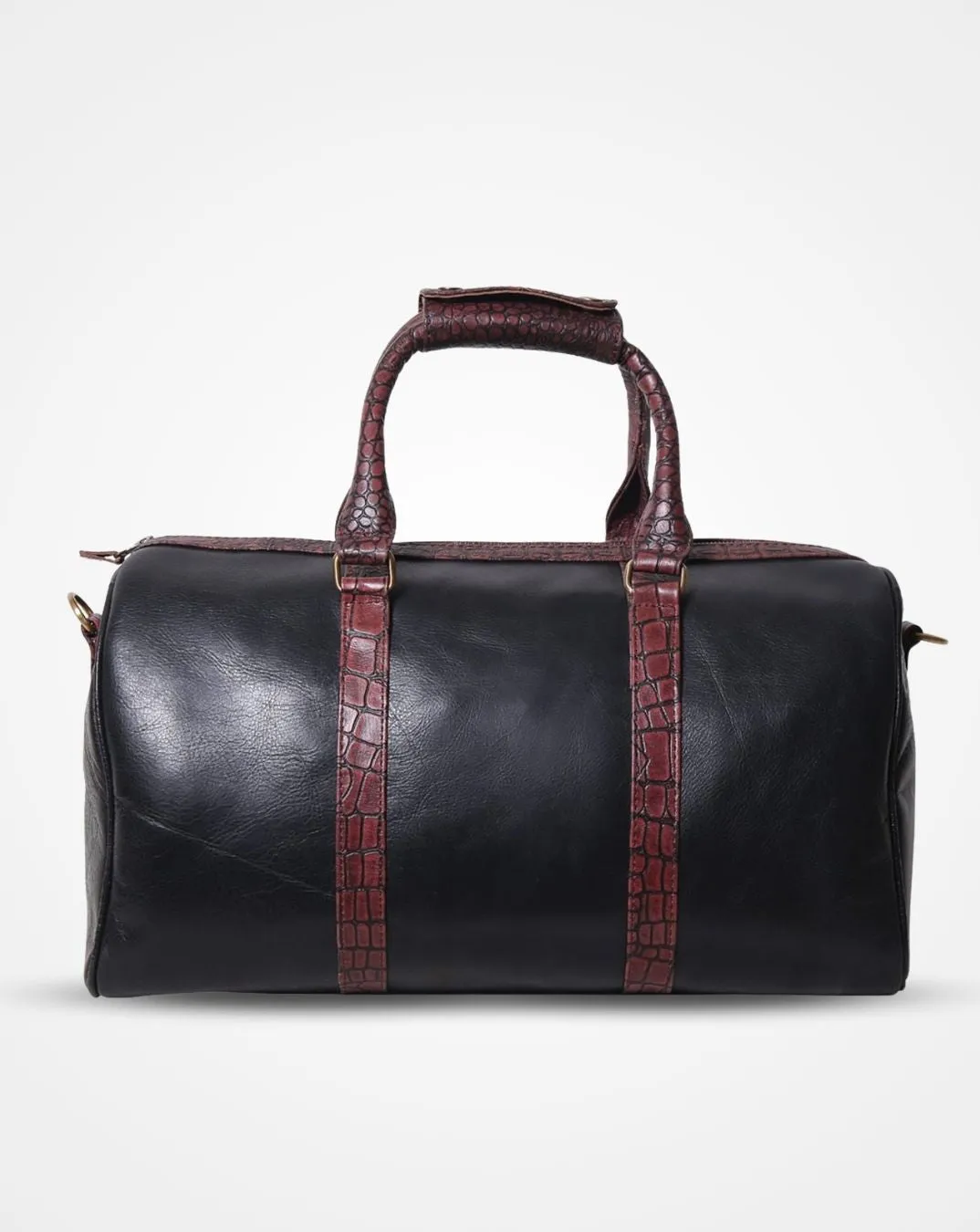 STANFORD - THE BROWN & BLACK LEATHER CABIN BAG - CARRY-ON LUGGAGE