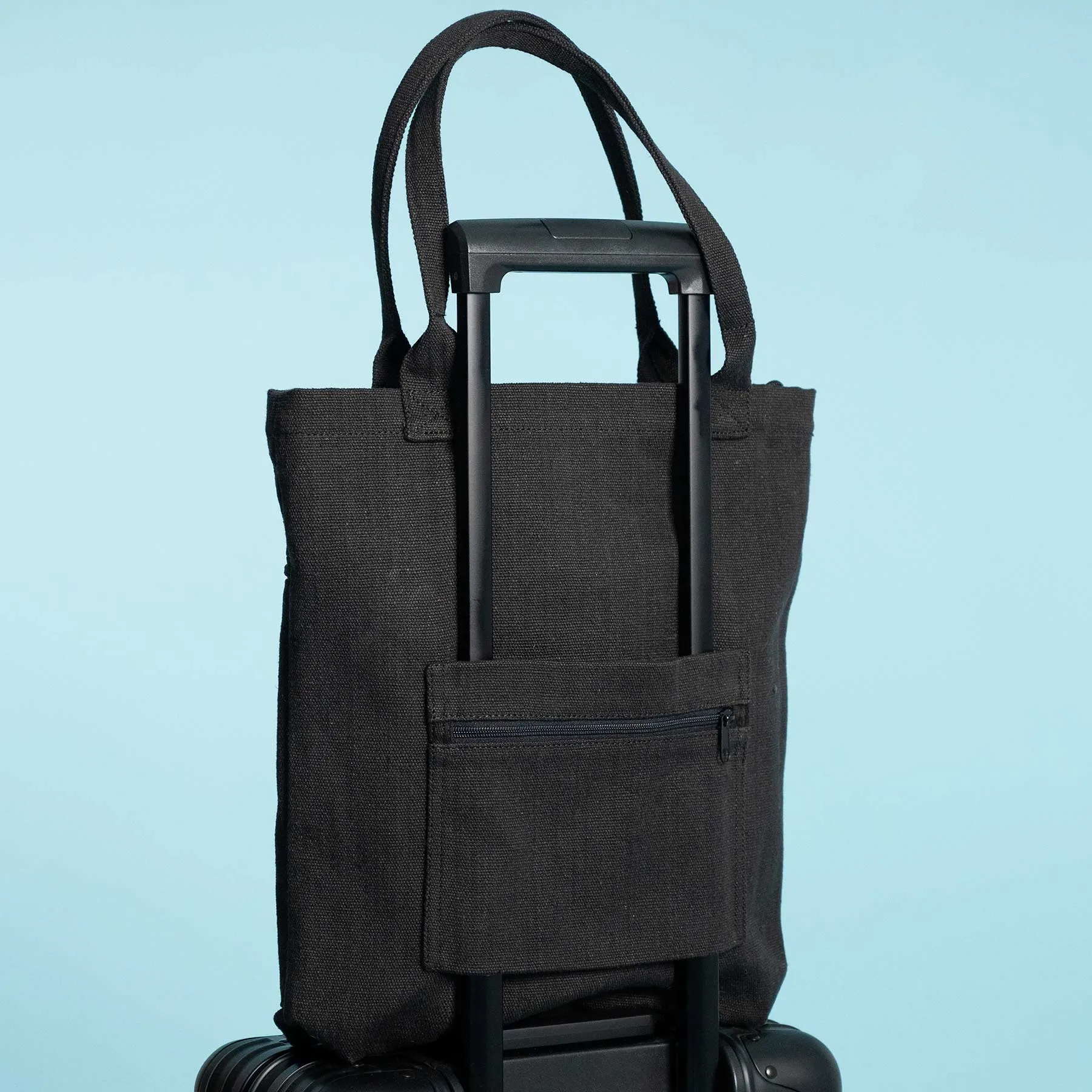 STOCKHOLM 100% Organic Hemp Travel Tote / Commuter / Personal Carryon Bag (15.5x15.5x3.5) (Plastic-free)