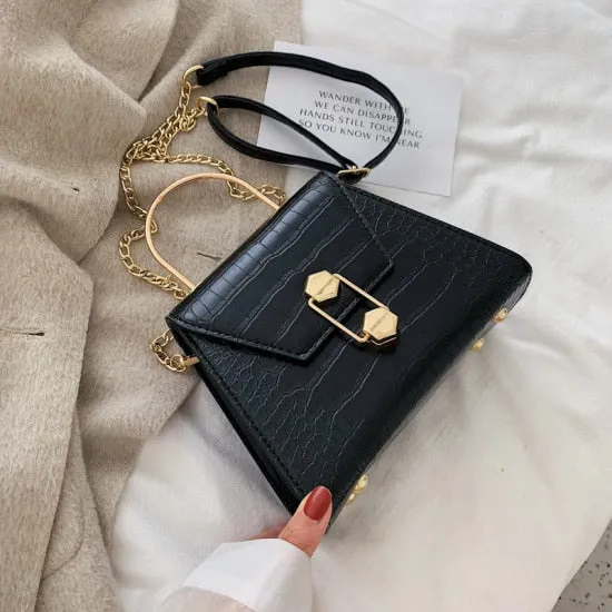 Stone Pattern PU Leather Crossbody Bags For Women 2021 Fashion Small Cross Body Brand Designer Lady Shoulder Bag Luxury Handbags