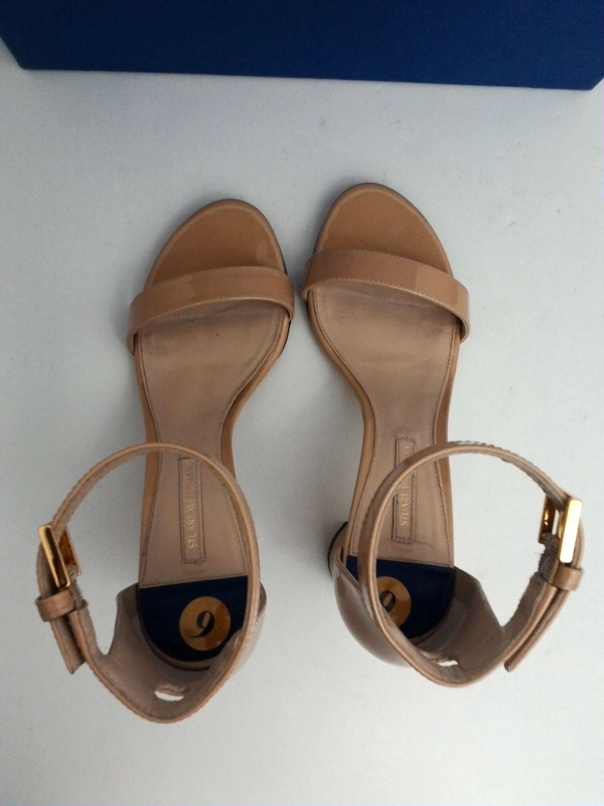 Stuart Weitzman Women's 75 Less Nudist Adobe Cristal Size 6 M