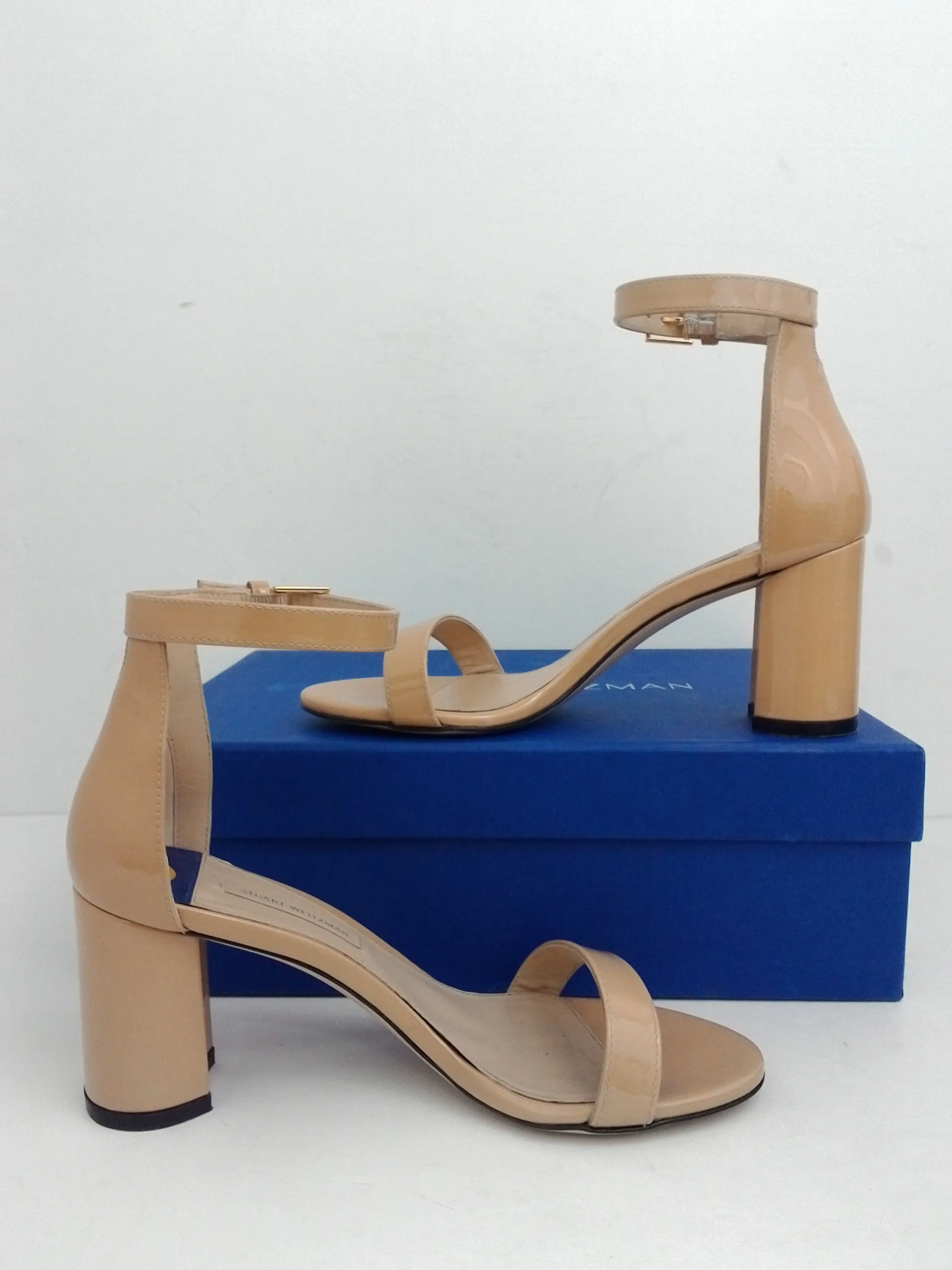 Stuart Weitzman Women's 75 Less Nudist Adobe Cristal Size 6 M