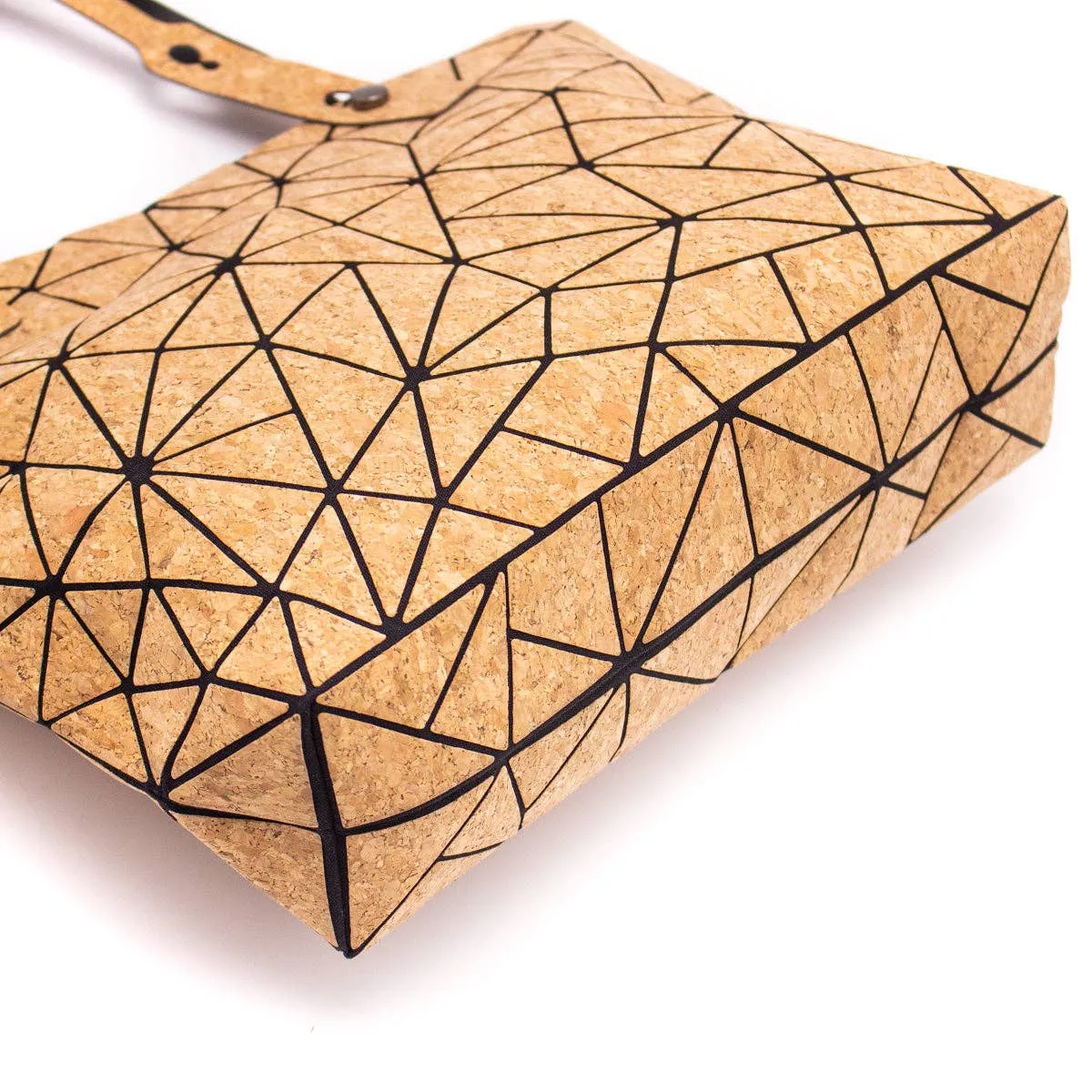 Sustainable Chic: Geometric Cork Tote BAG-2025