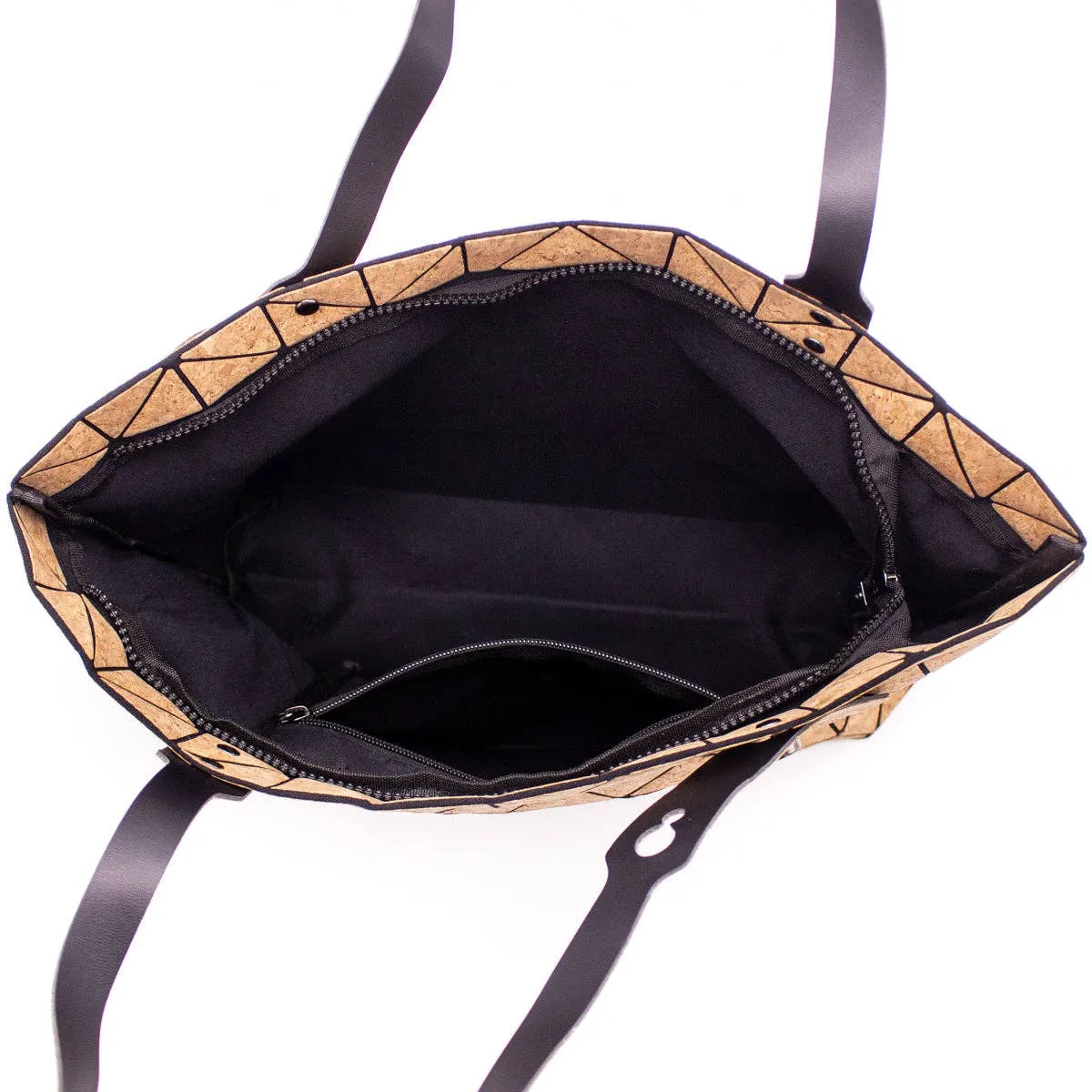 Sustainable Chic: Geometric Cork Tote BAG-2025