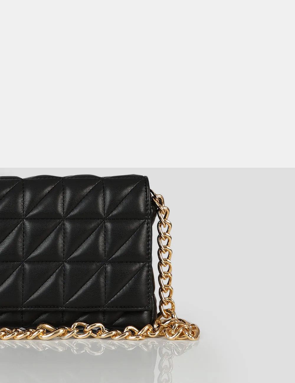The Kahlo Black Gold Chain Shoulder Mini Bag