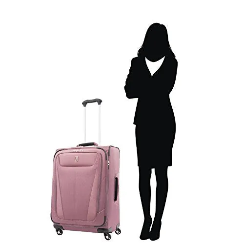 Travelpro Maxlite 5 | 3-Pc Set | Int'L Carry-On & 25" Exp. Spinners With Travel Pillow (Dusty Rose)