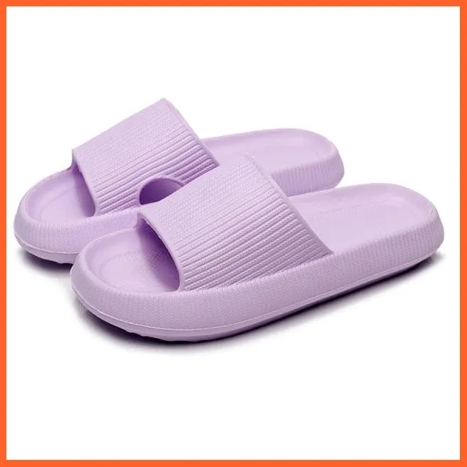 Unisex Thick Platform Anti-Slip Cloud Indoor Slippers