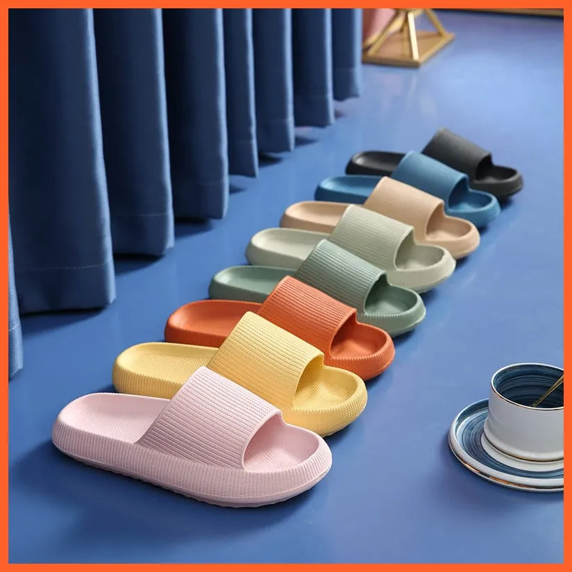 Unisex Thick Platform Anti-Slip Cloud Indoor Slippers