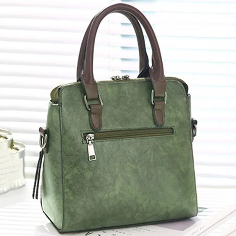 Vintage PU Leather Ladies HandBags Women Messenger Bag Tote Tassel Designer Cross body Shoulder Hot