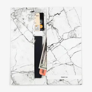 White Marble Travel Wallet