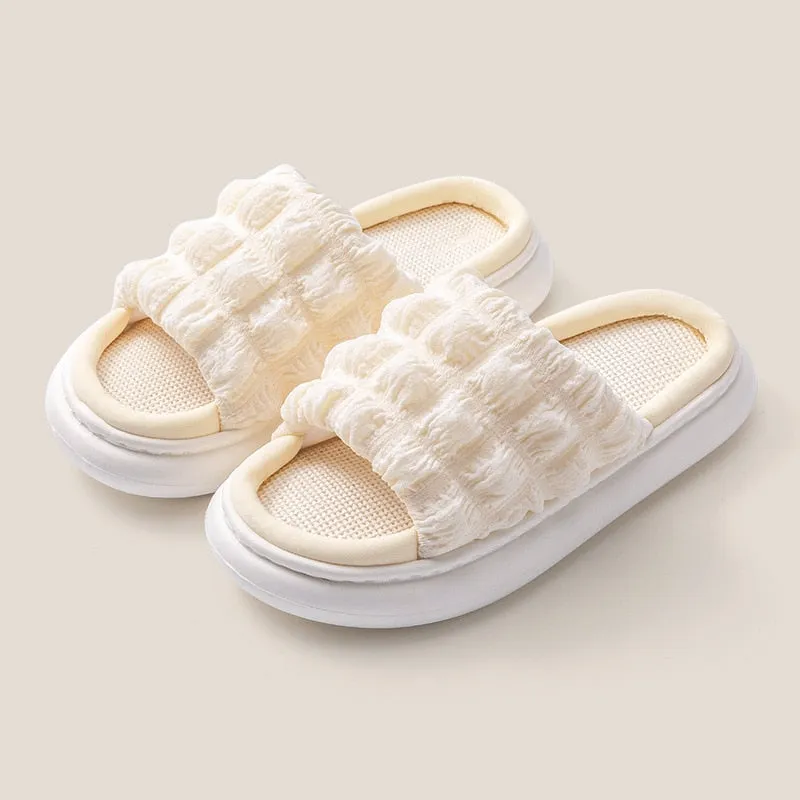 Women&#39;s Slippers Summer Four Seasons Indoor Home Sandals and Slippers Cute Cartoon Milk Cow House Slippers Funny Shoes