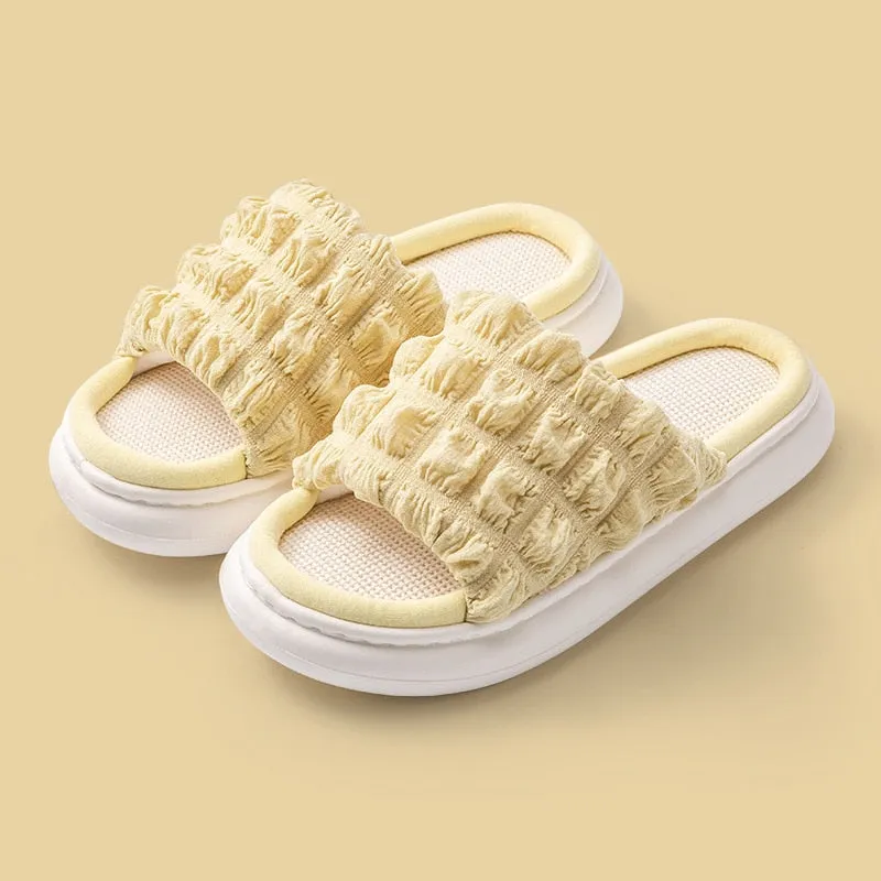 Women&#39;s Slippers Summer Four Seasons Indoor Home Sandals and Slippers Cute Cartoon Milk Cow House Slippers Funny Shoes